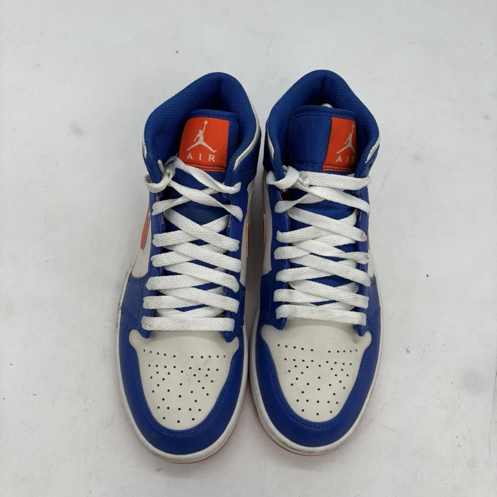 Jordan Air Jordan 1 Knicks Shoes Mens 7 Game Royal Rush Orange FD1029-400